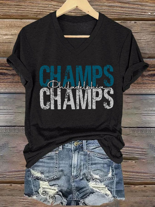 Women's Football Fans Lovers Gameday Casual short-sleeved T-shirt