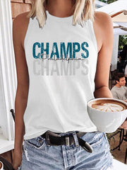 Women's Football Fans Lovers Gameday Casual Vests