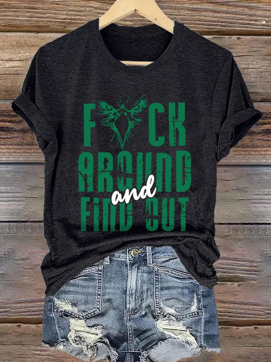 Women's Football Fans Lovers Gameday Casual short-sleeved T-shirt