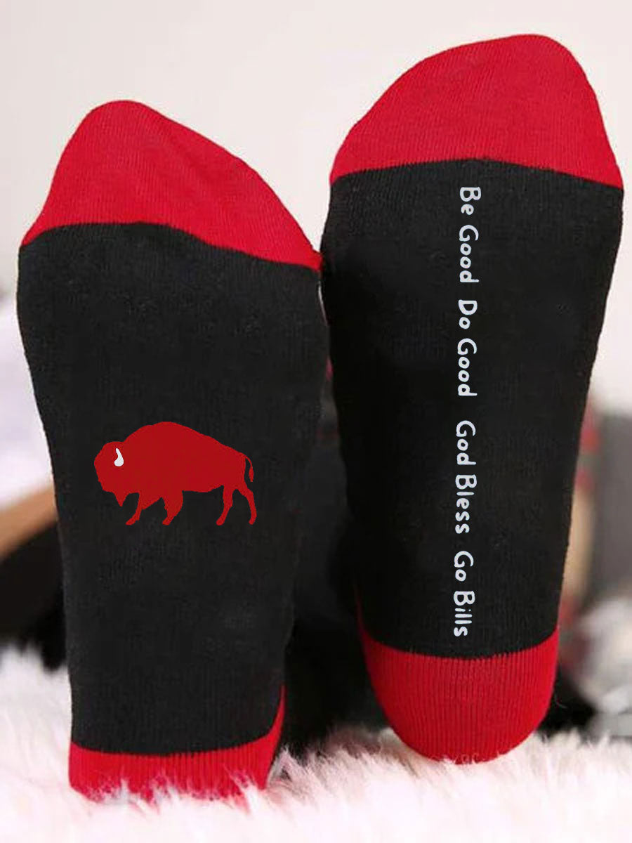 Unisex Buffalo Football Lover Printed Socks