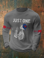 Men's Buffalo Football Lover Printed Waffle  T-Shirt