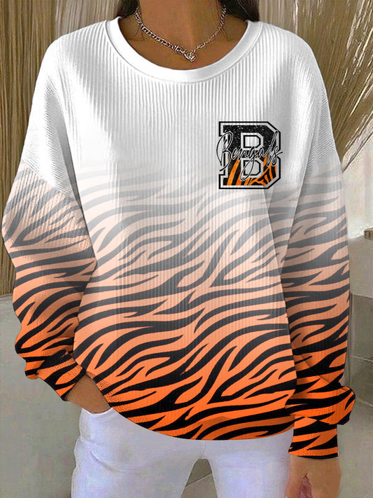 Women's Football Print Casual Sweatshirt