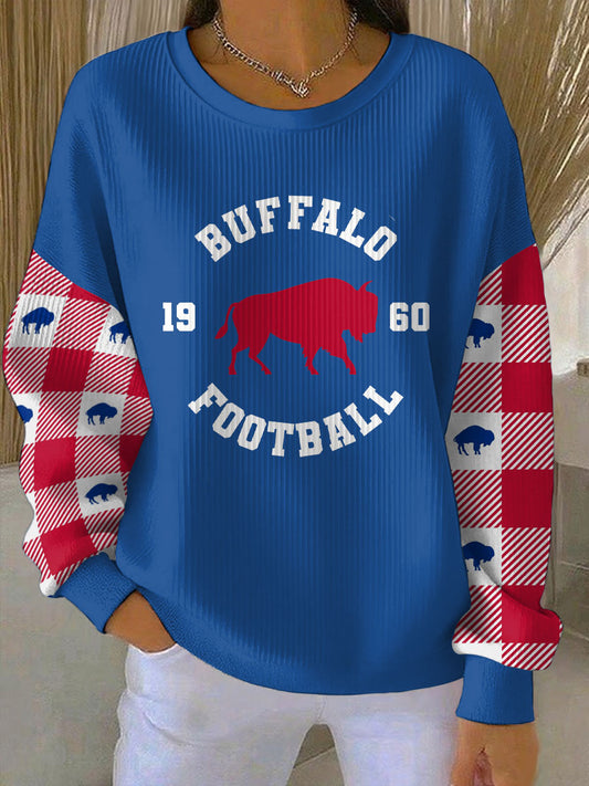 Women's Buffalo Football Lover Printed Sweatshirt