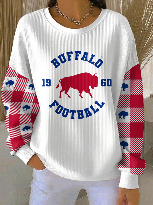 Women's Buffalo Football Lover Printed Sweatshirt