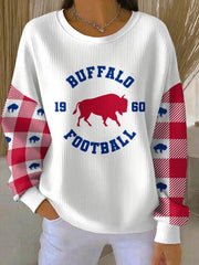 Women's Buffalo Football Lover Printed Sweatshirt
