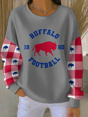 Women's Buffalo Football Lover Printed Sweatshirt
