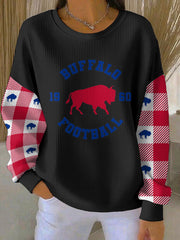 Women's Buffalo Football Lover Printed Sweatshirt