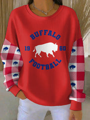 Women's Buffalo Football Lover Printed Sweatshirt