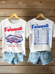 Women's The Farewell Stadium Tour Buffalo Football Lover Printed T-Shirt