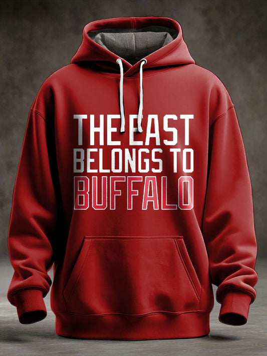Men's Buffalo Football Lover Printed Hoodie