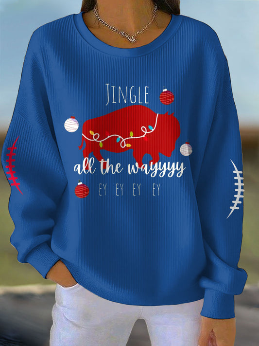 Women's Buffalo Football Lover Printed Sweatshirt