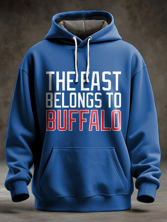 Men's Buffalo Football Lover Printed Hoodie