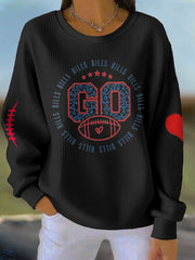 Women's Buffalo Football Lover Printed Sweatshirt