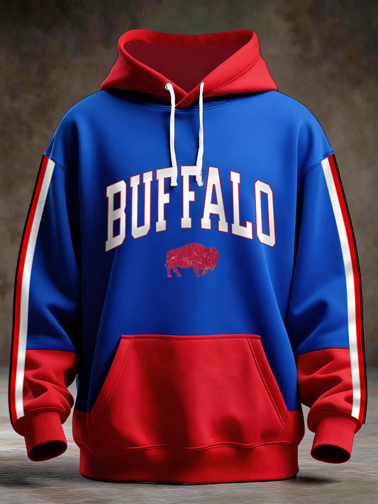 Men's Football Fans Lovers Gameday Casual Pocket Hoodie