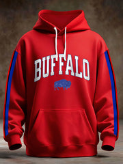 Men's Football Fans Lovers Gameday Casual Pocket Hoodie