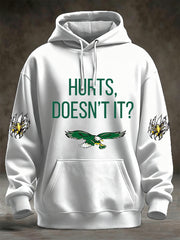 Men's Football Fans Lovers Gameday Oversized Drop-Shoulder Hoodie with Pockets