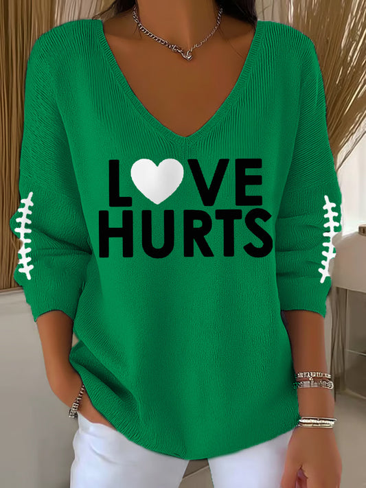 Women's Philadelphia Football Fans Lovers Gameday Casual Long-Sleeve Top