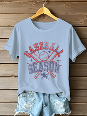 Women's Baseball Season Print T-Shirt