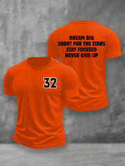 Men's Rudi Johnson Tribute Memorial Football Print short sleeves t-shirt