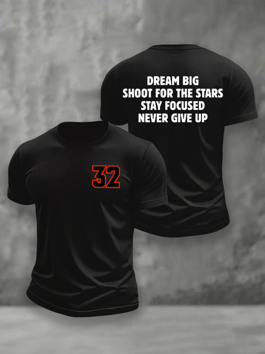 Men's Rudi Johnson Tribute Memorial Football Print short sleeves t-shirt