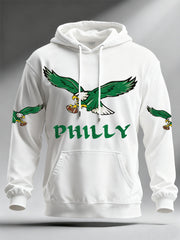 Men's Philly Football Fans Lovers Gameday Casual Hoodie