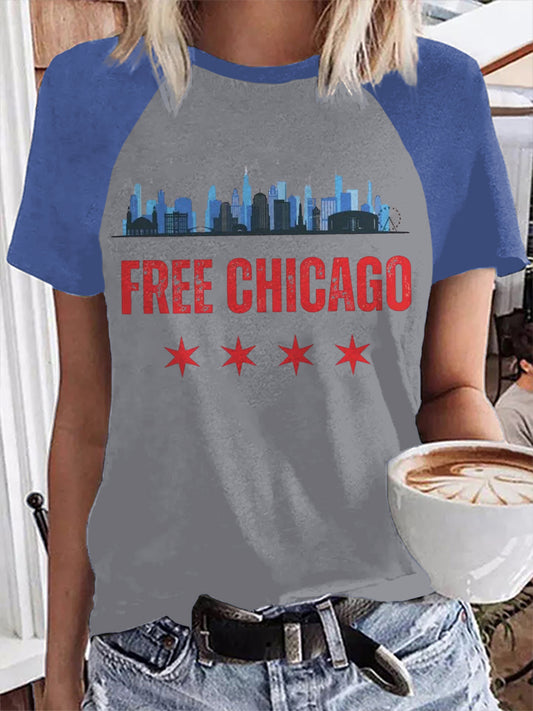 Women's Chicago Protest round neck T-shirt