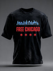 Men's Free Chicago Printed T-shirt