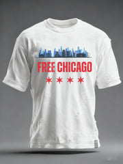 Men's Free Chicago Printed T-shirt