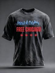 Men's Free Chicago Printed T-shirt