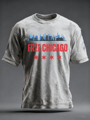 Men's Free Chicago Printed T-shirt