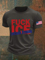 Men's Fuck ICE Chicago Strong Printed T-shirt