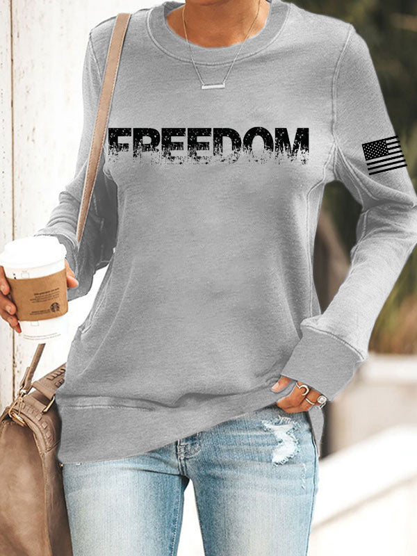 Women's  Freedom  Printed fitted sweatshirt