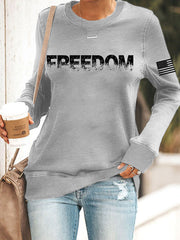 Women's  Freedom  Printed fitted sweatshirt