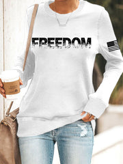 Women's  Freedom  Printed fitted sweatshirt