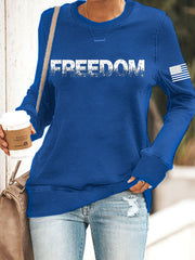 Women's  Freedom  Printed fitted sweatshirt