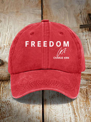 Unisex Freedom Is Not Free R.I.P Charlie Kirk Print Hat