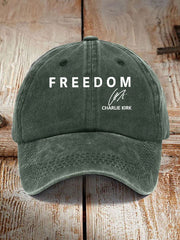 Unisex Freedom Is Not Free R.I.P Charlie Kirk Print Hat