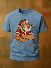 Men's Navy Christmas Art Short Sleeves T-shirt