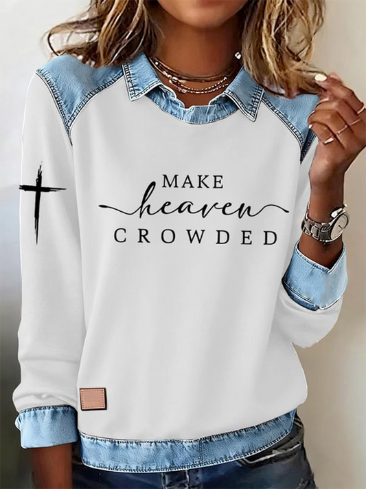 Women's Make Heaven Crowded Print Sweatshirt