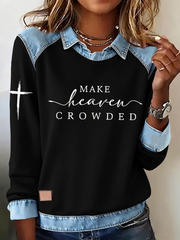 Women's Make Heaven Crowded Print Sweatshirt