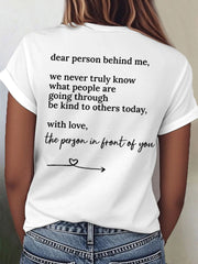 Women's Dear Person Behind Be Kind Tee