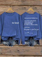 Women's Dear Person Behind Me Be Kind Sweatshirt
