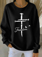 Women's Freedom Cross Faith Sweatshirt
