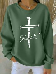 Women's Freedom Cross Faith Sweatshirt