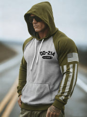 Men‘s Vintage DD-214 Alumni Veteran Print Casual Hoodie