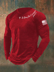 Men's Be Strong And Courageous Long Sleeve T-shirt