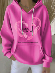 Women's Breast Cancer Awareness Print Hoodie