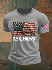 Men's Bad News In The Land Of The Free Printed T-shirt