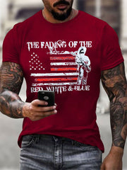 Men's The Fading of the Red White and Blue Printed T-shirt