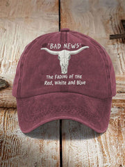 Unisex Bad News The Fading Of The Red White And Blue Print Hat